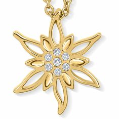 Elegantný pozlátený náhrdelník Plesnička s kryštálmi 30075.CRY.G