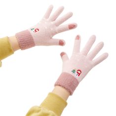 MG Snowman rukavice na ovládanie dotykového displeja, ružové