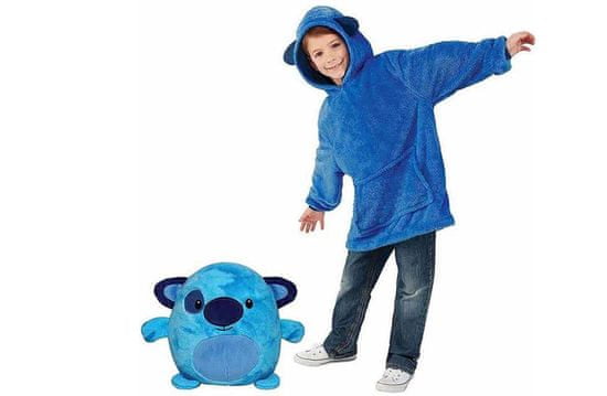 CoolCeny Kids Hoodie 3 v 1 – Vankúšová mikina - Mikina, vankúš a hračka - Modrá