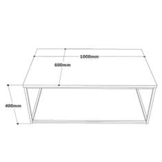 VerDesign VEGY 10 konferenčný stolík, farba borovica/ čierny kov