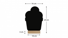 Allboards Černá křídová oboustranná tabule na stůl - ZMRZLINA sada 4 ks se stojany,KPL-ICE4