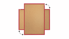 Allboards ALLBOARDS,Korková nástěnka v barevném dřevěném rámu 90x60 cm – Červená,TK96R