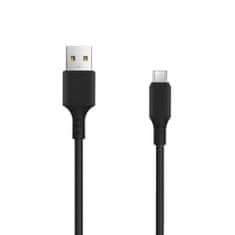 setty. USB - microUSB kábel 1,0 m 2A, čierna (GSM109584)