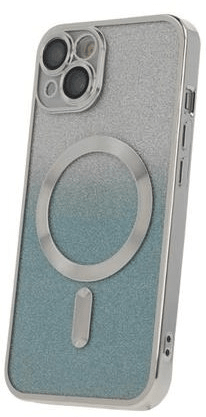 CPA Silikónové TPU puzdro Mag Glitter Chrome pre iPhone 15 strieborné (TPUAPIP15MGCTFOSI)