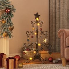Vidaxl Kovový vianočný dekoratívny stromček čierny 90 cm