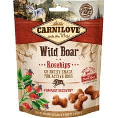 Carnilove Dog Crunchy Snack Wild Boar s Rosehips s čerstvým mäsom 200 g