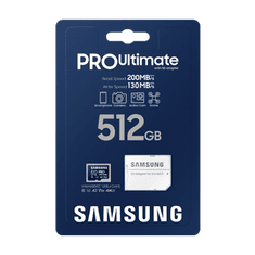 SAMSUNG PRO Ultimate/micro SDXC/512GB/200MBps/UHS-I U3/Class 10/+ Adaptér/Modrá
