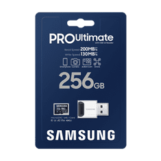SAMSUNG PRO Ultimate/micro SDXC/256GB/200MBps/UHS-I U3/Class 10/+ Adaptér/Modrá