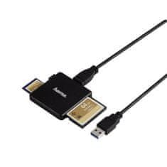 HAMA Čítačka kariet Multi USB 3.0, SD/microSD/CF čierna