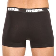 5PACK pánske boxerky Rebel čierne (5NBR001) - veľkosť L