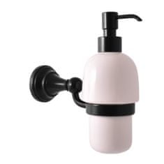 Slezák - RAV CZ Dávkovač tekutého mydla keramika, čierna matná kúpeľňový doplnok morava retro, farba: čierna matná (MKA0303CMAT)