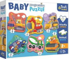 Baby puzzle Na staveništi 6v1 - 2-6 dílků