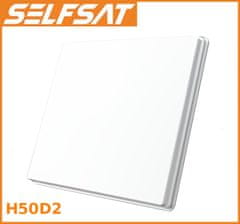 SelfSat H50D2 plochá anténa s lnb dvojčaťom ako 80cm