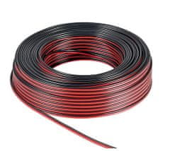 Goobay 2x2,5 mm CCA reproduktorový kábel 50 m čierno-červený