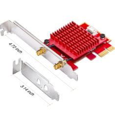 Sieťový adaptér PCI-E Wi-Fi 6 AX5400 BT 5.2 2x5 dBi