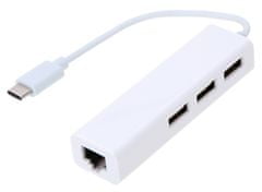 Adaptér USB-C 3.1 na RJ45 + USB3.0 x3 SPU-C3U1R