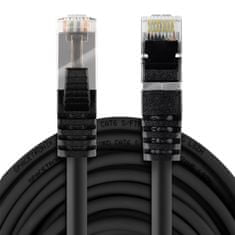 RJ45 CAT8 S/FTP AWG26 CU LSZH kábel čierny 10m