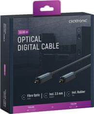 CLICKTRONIC Toslink optický kábel + ad. jack 10 m