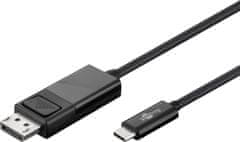 Kábel USB-C 3.1 - Display Port Goobay 1,2 m čierny