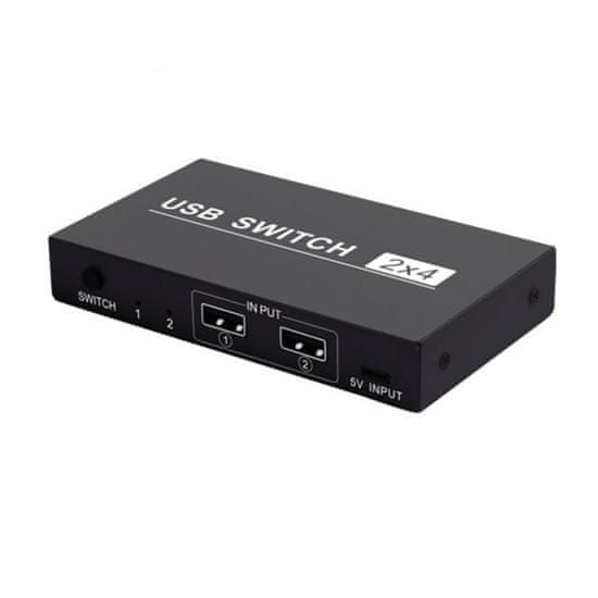 KVM prepínač tlačiarní USB 2/4 SPU-24PS