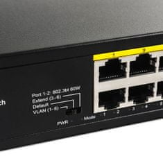 SWITCH PoE+ 8-portový GS1008PT 120W 1Gbps VLAN Extend