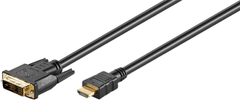 Kábel DVI-D (18+1) Single Link - HDMI Goobay 10 m