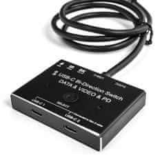 Zlučovač alebo rozdeľovač USB-C 2x1 1x2 SPC-BID01