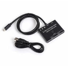 Zlučovač alebo rozdeľovač USB-C 2x1 1x2 SPC-BID01