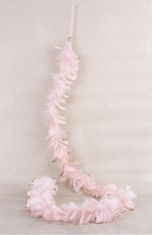 MAGIC HOME Girlanda ružová, páperová, 150 cm