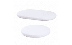 ABC CONNECT Rastúca postieľka oval biela s matracom