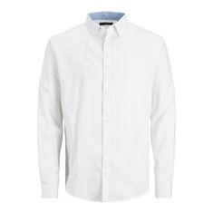 Jack&Jones Pánska košeľa JPRBLABELFAST Comfort Fit 12239027 White (Veľkosť L)