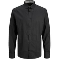 Jack&Jones Pánska košeľa JPRBLABELFAST Comfort Fit 12239027 Black (Veľkosť XL)