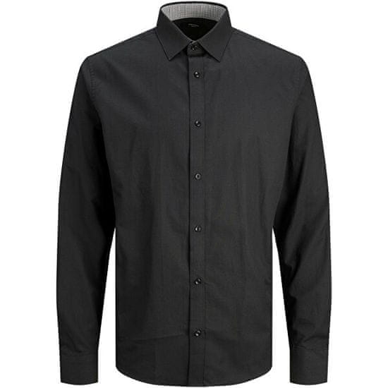 Jack&Jones Pánska košeľa JPRBLABELFAST Comfort Fit 12239027 Black