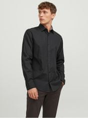 Jack&Jones Pánska košeľa JPRBLABELFAST Comfort Fit 12239027 Black (Veľkosť XL)