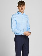 Jack&Jones Pánska košeľa JJPRPARMA Slim Fit 12097662 Cashmere Blue (Veľkosť L)