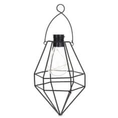 Dekorstyle Solárna lampa s LED žiarovkou Glin čierna