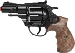 Gonher Policajné revolver Gold colection čierny kovový 12 rán