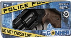 Gonher Policajné revolver Gold colection čierny kovový 12 rán