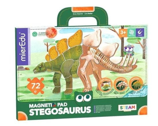 MierEdu Magnetická tabuľka Dinosaury - Stegosaurus