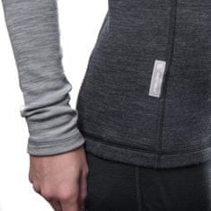 Sensor Tričko Merino Bold Zip - dámske, dlhé, studená šedá - veľkosť S