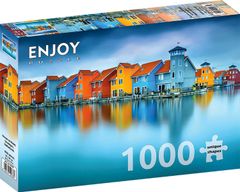 ENJOY Puzzle Domčeky pri vode, Groningen, Holandsko 1000 dielikov