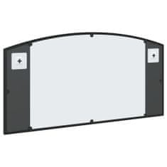 Petromila vidaXL Nástenné zrkadlo čierne 80x40 cm oblúkové železné