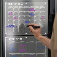HOME & MARKER® Magnetický kalendár na suchú stierateľnú tabuľu do chladničky | REUSABLEPLAN