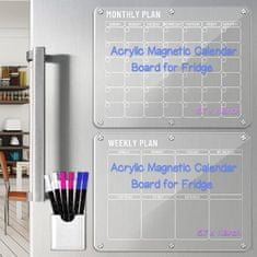 HOME & MARKER® Magnetický kalendár na suchú stierateľnú tabuľu do chladničky | REUSABLEPLAN