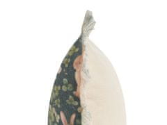 Beliani Súprava 2 dekoračných vankúšov so vzorom králika 45 x 45 cm zelená ALSTROEMERIA