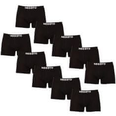Nedeto 10PACK pánske boxerky čierne (10NDTB001-brand) - veľkosť XL