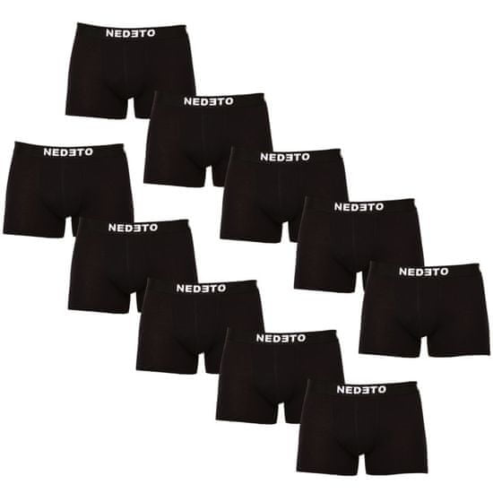 Nedeto 10PACK pánske boxerky čierne (10NDTB001-brand)