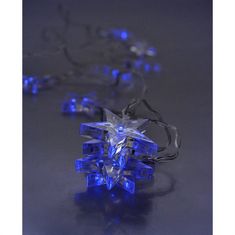 Solight LED vianočná reťaz - hviezdy, 1,5m, 10 LED, 2 x AA, modré svetlo