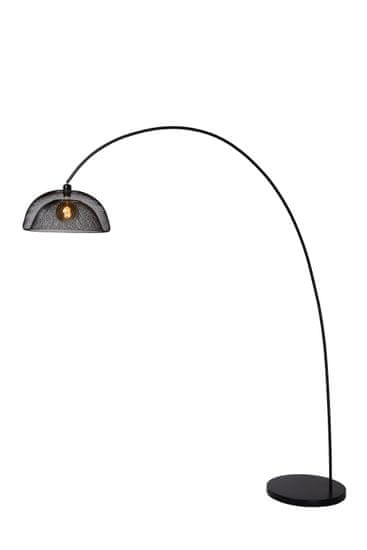 LUCIDE Stojacia lampa Mesh Black, priemer 46cm