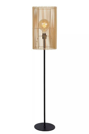 LUCIDE Stojacia lampa JANTINE priemer 26 cm - 1xE27 - Light wood